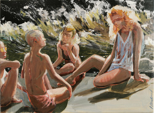 Meditation an der Limmat ( Zürich ) von Sigurd Wendland, Malerei kaufen auf Singulart