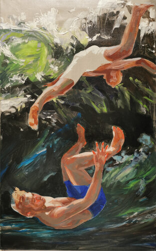 Springer am Kanal von Sigurd Wendland, Malerei kaufen auf Singulart