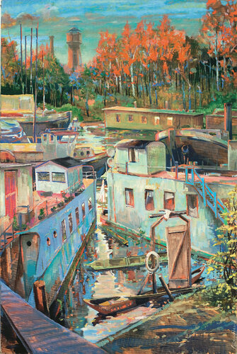 Westhafen van Sigurd Wendland, Schilderij te koop op Singulart