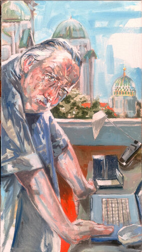 KRIEG IST DER FEIND (Joseph Weizenbaum) by Sigurd Wendland, Painting for Sale on Singulart