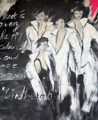 Black is beautiful di Gabriele Prentl, Pittura in vendita su Singulart