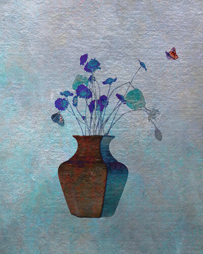 Flower, Butterfly #2 di grymC, Pittura in vendita su Singulart