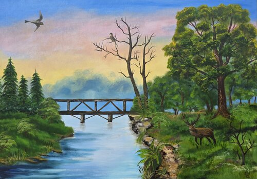 Ort der Ruhe by Lydia Baunach, 油畫 for Sale on Singulart