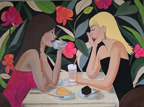 Kaffeeklatsch van Lydia Baunach, Schilderij te koop op Singulart