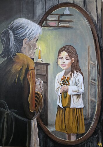 Der Blick zurück van Lydia Baunach, Schilderij te koop op Singulart