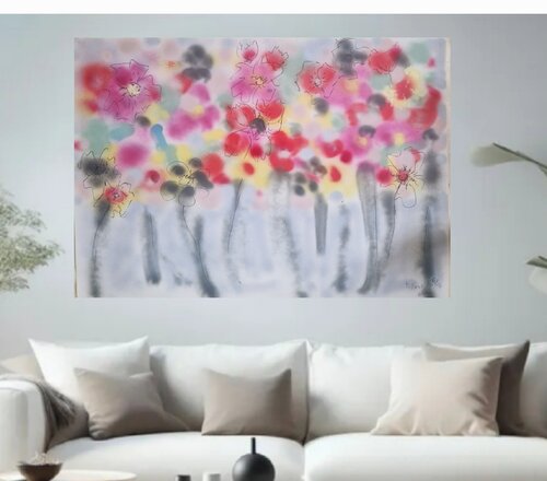 " Flower filling " par Maria Dorothea Narmont-Laplace, Peinture en vente sur Singulart