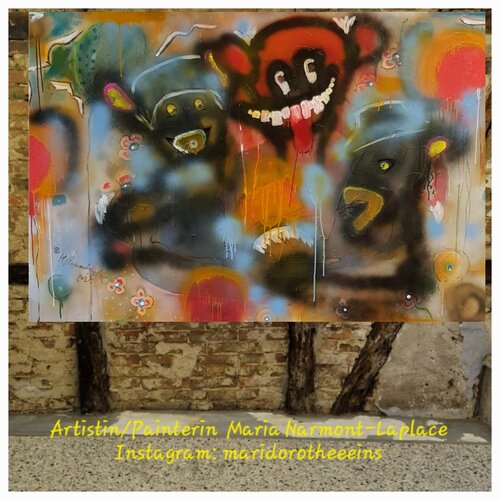"The Funny 3" van Maria Dorothea Narmont-Laplace, Schilderij te koop op Singulart