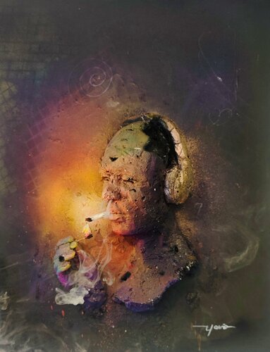 LE PREMIER GESTE van YAVO LANDRY KOMENAN, Schilderij te koop op Singulart