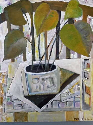 My monstera par Maia Bilikhodze, Peinture en vente sur Singulart