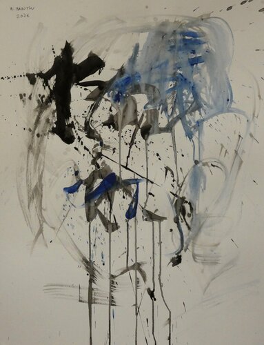 Rythme outremer I by Arnaud Broutin, Work on Paper for Sale on Singulart