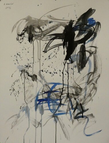 Rythme outremer II by Arnaud Broutin, Work on Paper for Sale on Singulart
