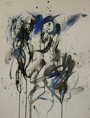 Rythme outremer V by Arnaud Broutin, Work on Paper for Sale on Singulart