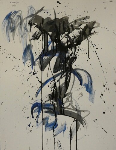 Rythme outremer VIII by Arnaud Broutin, Work on Paper for Sale on Singulart
