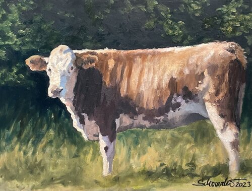 Rind auf der Sommerweide de Philipp Schomaker, Pintura a la venta en Singulart