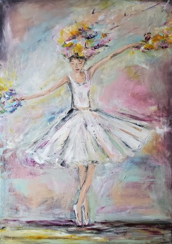 Die Blumentänzerin by Carolin Giesa, Painting for Sale on Singulart