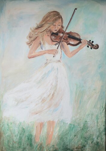 Melodie des Lichts – im Einklang mit dem Wind by Carolin Giesa, Painting for Sale on Singulart