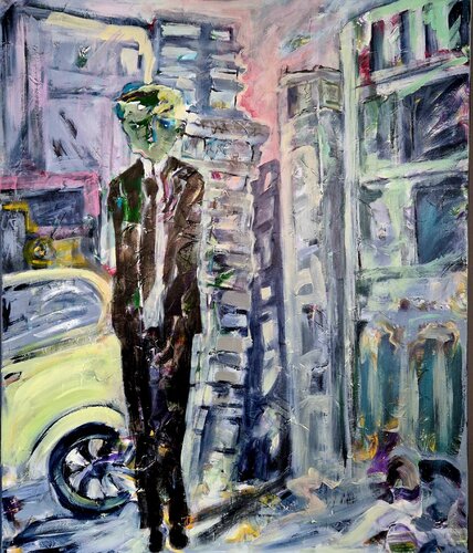City Boy by Alison Lombard (Ally Hall Art), Painting for Sale on Singulart