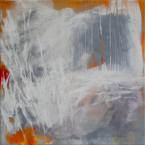 Orange-Lichtblau 2 van Tanja Robisch, Schilderij te koop op Singulart