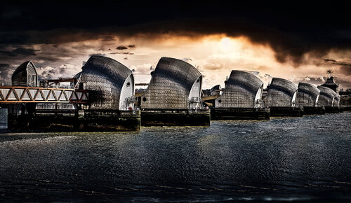 Thames Barrier London by Jörg Heimann, 写真 for Sale on Singulart