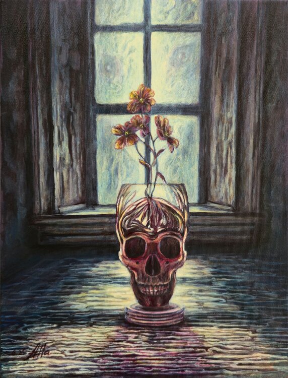 Flower from the Skull and the Invisible Watcher Alla Ostrovsky