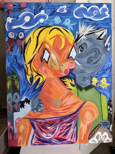 Love Birds von Jans Carcamo, Malerei kaufen auf Singulart
