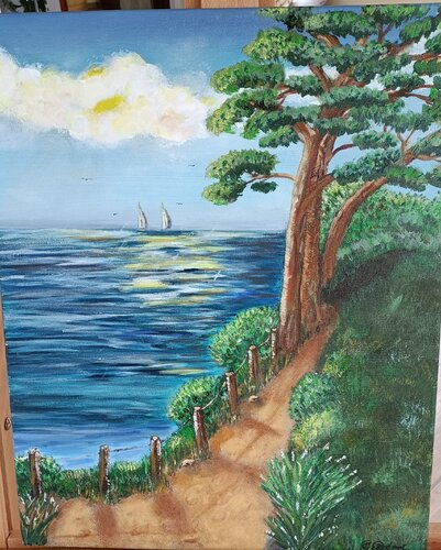 Wo der Wind sich zur Ruhe bettet by Betty Dienel, 油畫 for Sale on Singulart