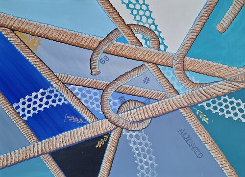 Aligned by Betty Dienel, 油畫 for Sale on Singulart