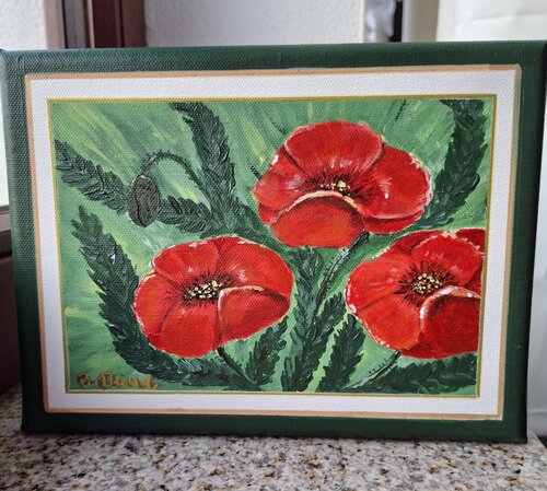 Mohnblumenliebe by Betty Dienel, 油畫 for Sale on Singulart