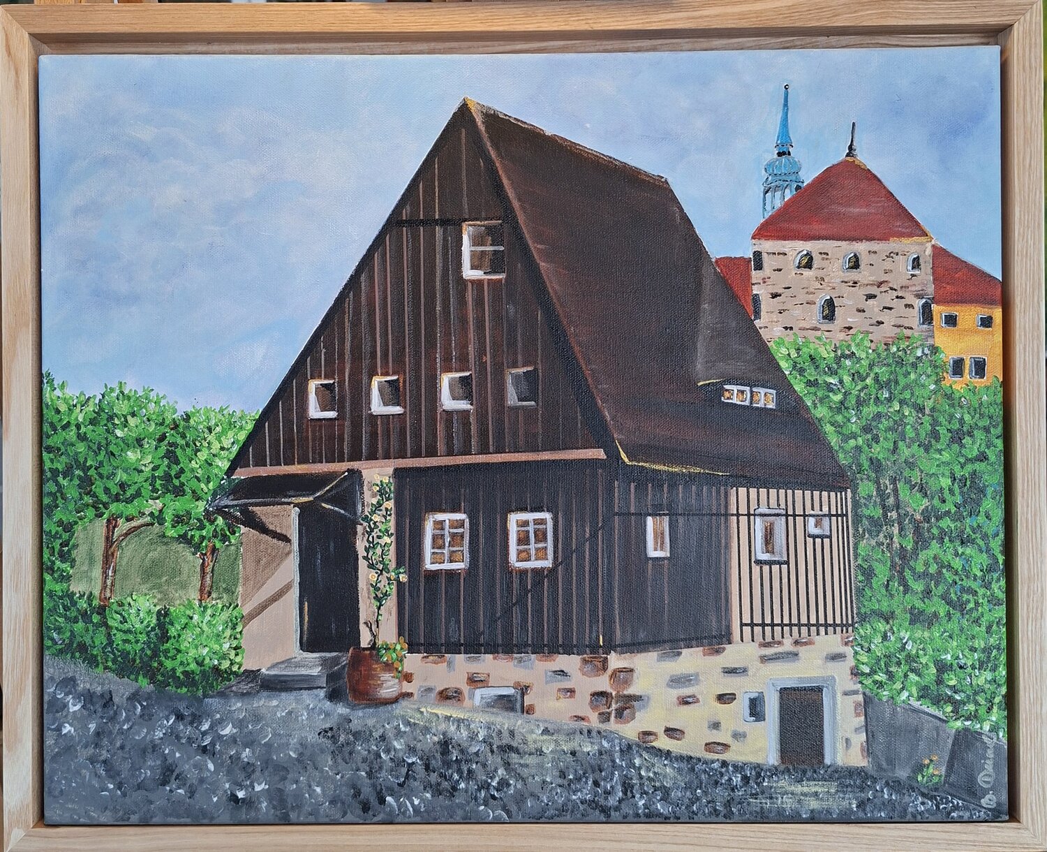 Heimatliebe- Hexenhäuschen zu Bautzen Betty Dienel Originalgemälde zu verkaufen