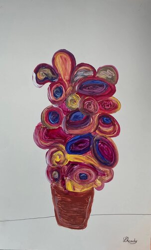 Flowers by Lhandy, 회화 for Sale on Singulart