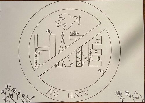 No hate by Lhandy, Drawing for Sale on Singulart