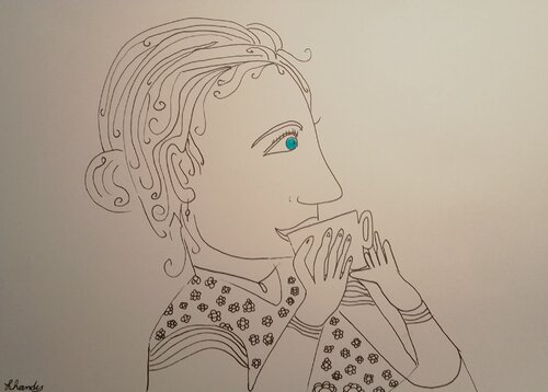 Coffe Time par Lhandy, Dessin en vente sur Singulart