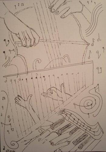 Symphony of the hands par Lhandy, Dessin en vente sur Singulart