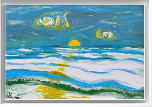 Golden Awakening by Lhandy, Painting for Sale on Singulart