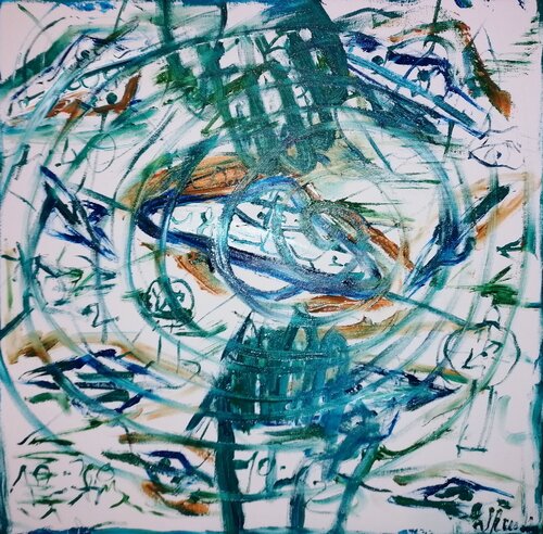 Alien Spaceships by Lhandy, Painting for Sale on Singulart
