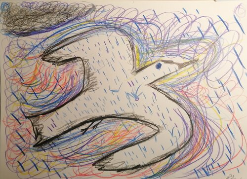 Bird under the rain by Lhandy, Drawing for Sale on Singulart