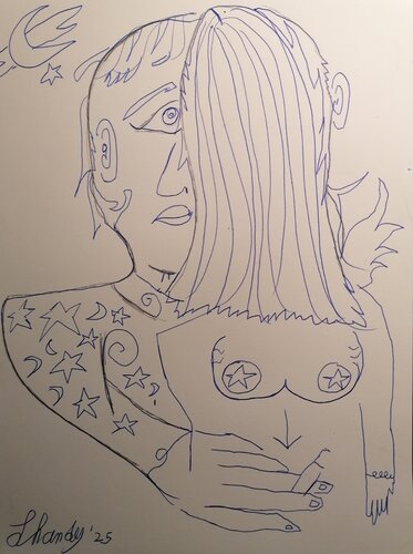 Starry Kiss by Lhandy, Drawing for Sale on Singulart