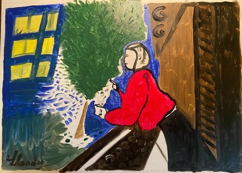 Whispers To The Night van Lhandy, Schilderij te koop op Singulart