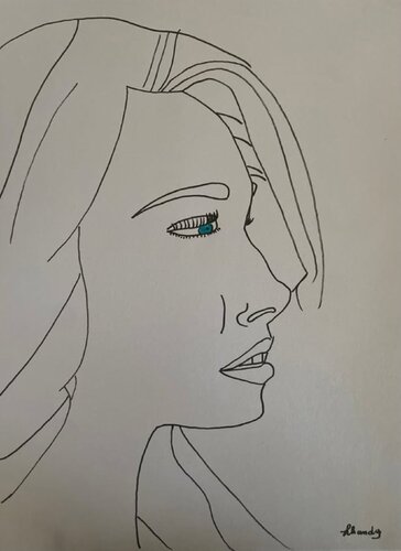 Profile van Lhandy, Tekening te koop op Singulart