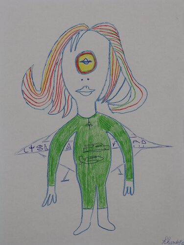 An Alien Spaceship Is Here by Lhandy, Drawing for Sale on Singulart