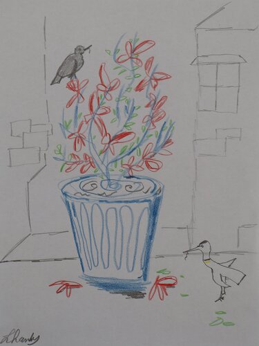 Autumn Flowers by Lhandy, 소묘 for Sale on Singulart