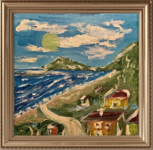 Golden Village di Lhandy, Pittura in vendita su Singulart