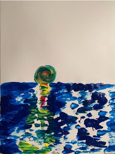Emerald Horizon by Lhandy, Painting for Sale on Singulart
