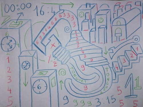 Vertical time di Lhandy, Disegno in vendita su Singulart