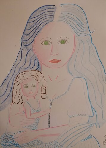 Daughter Of A Mermaid von Lhandy, Zeichnungen kaufen auf Singulart