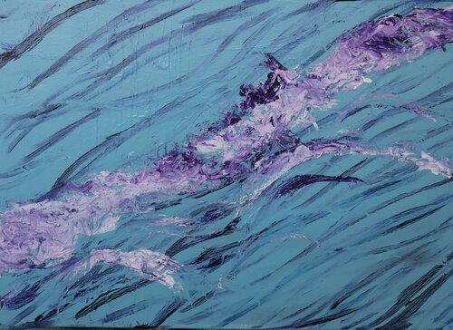 Violet Currents by Lhandy, 회화 for Sale on Singulart