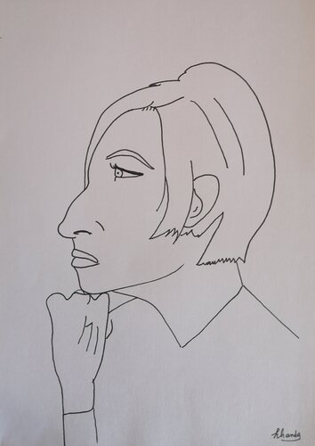 Big nose girl by Lhandy, 소묘 for Sale on Singulart