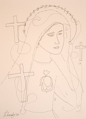 Madonna by Lhandy, Drawing for Sale on Singulart