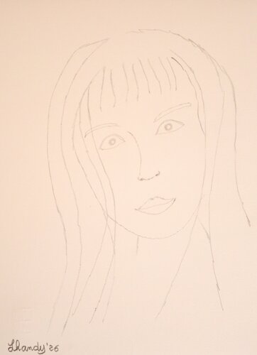 Girl in Love - Romantic Female Pencil Drawing by Lhandy, Drawing for Sale on Singulart