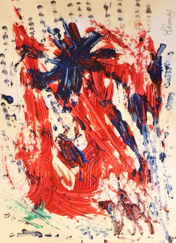 Abstract Passion - Acrylic On Paper di Lhandy, Pittura in vendita su Singulart